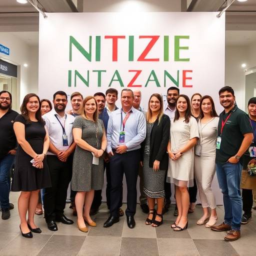 Foto di gruppo della redazione di Notizie Italiane